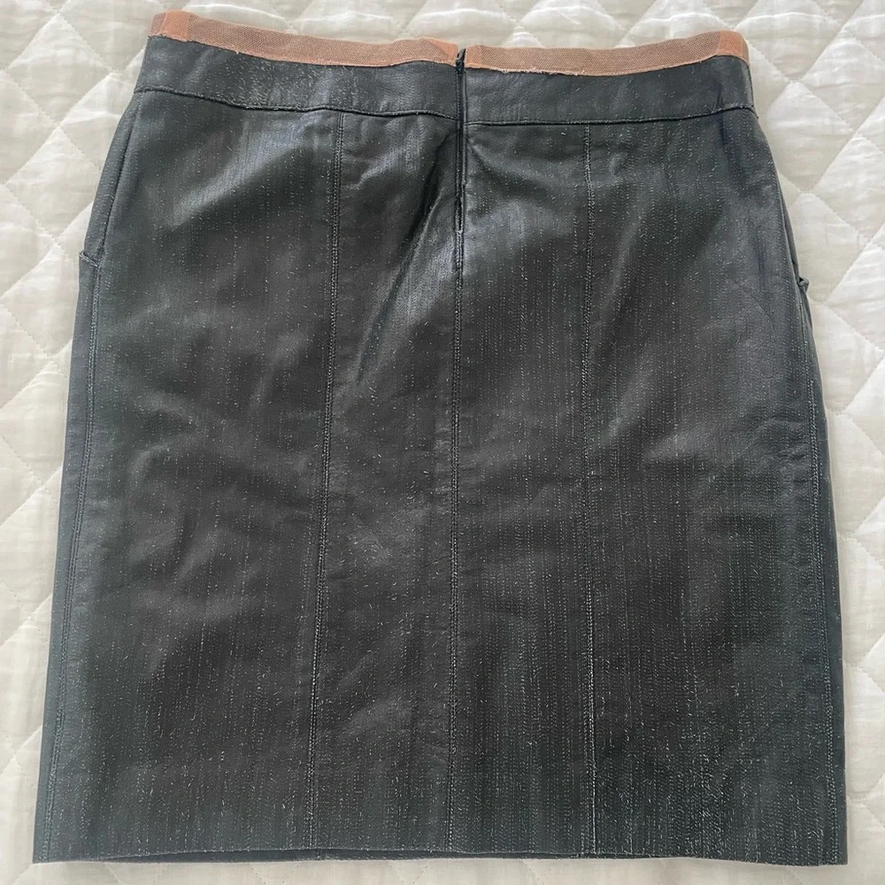 Chanel vintage leather mini skirt
